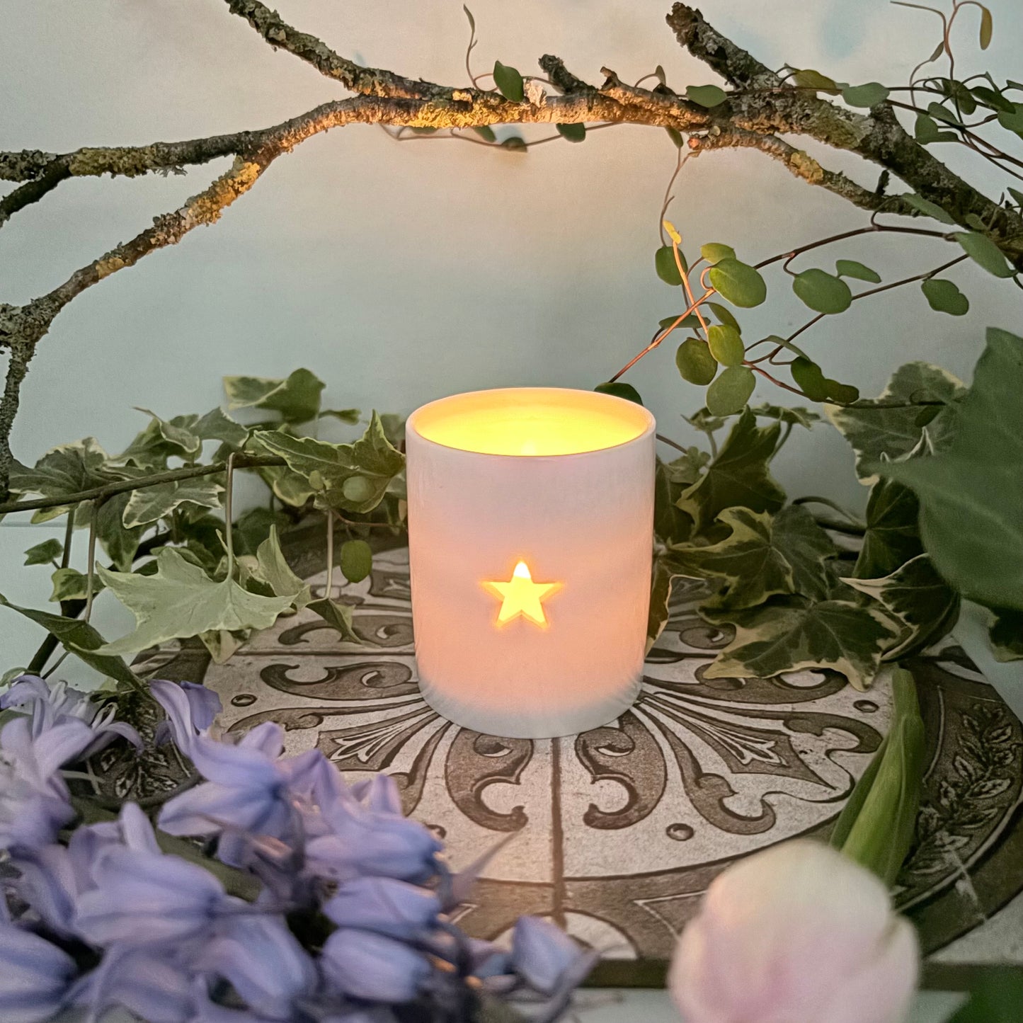 Single Star Ceramic Tealight Holder