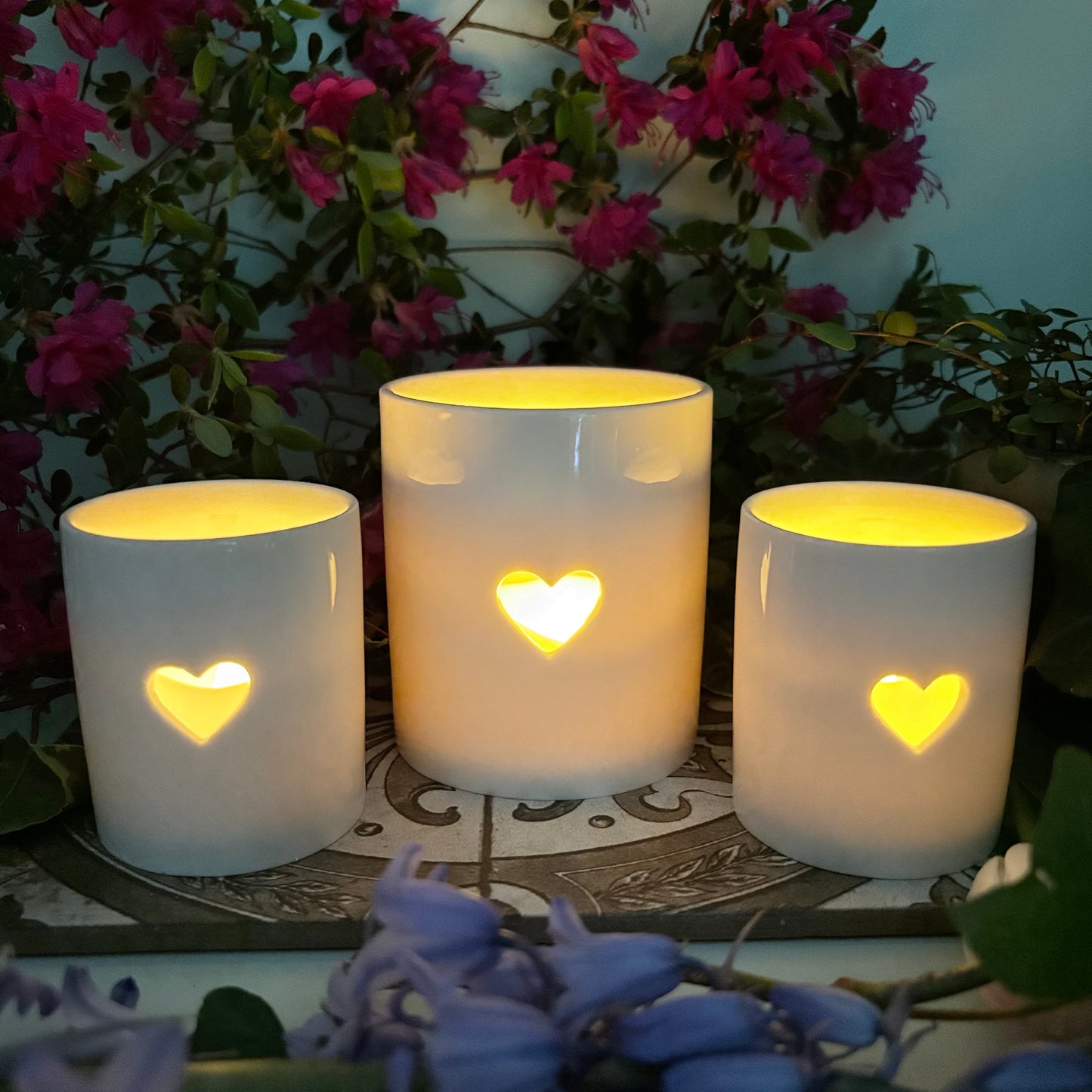 Single Heart Ceramic Tealight Holder