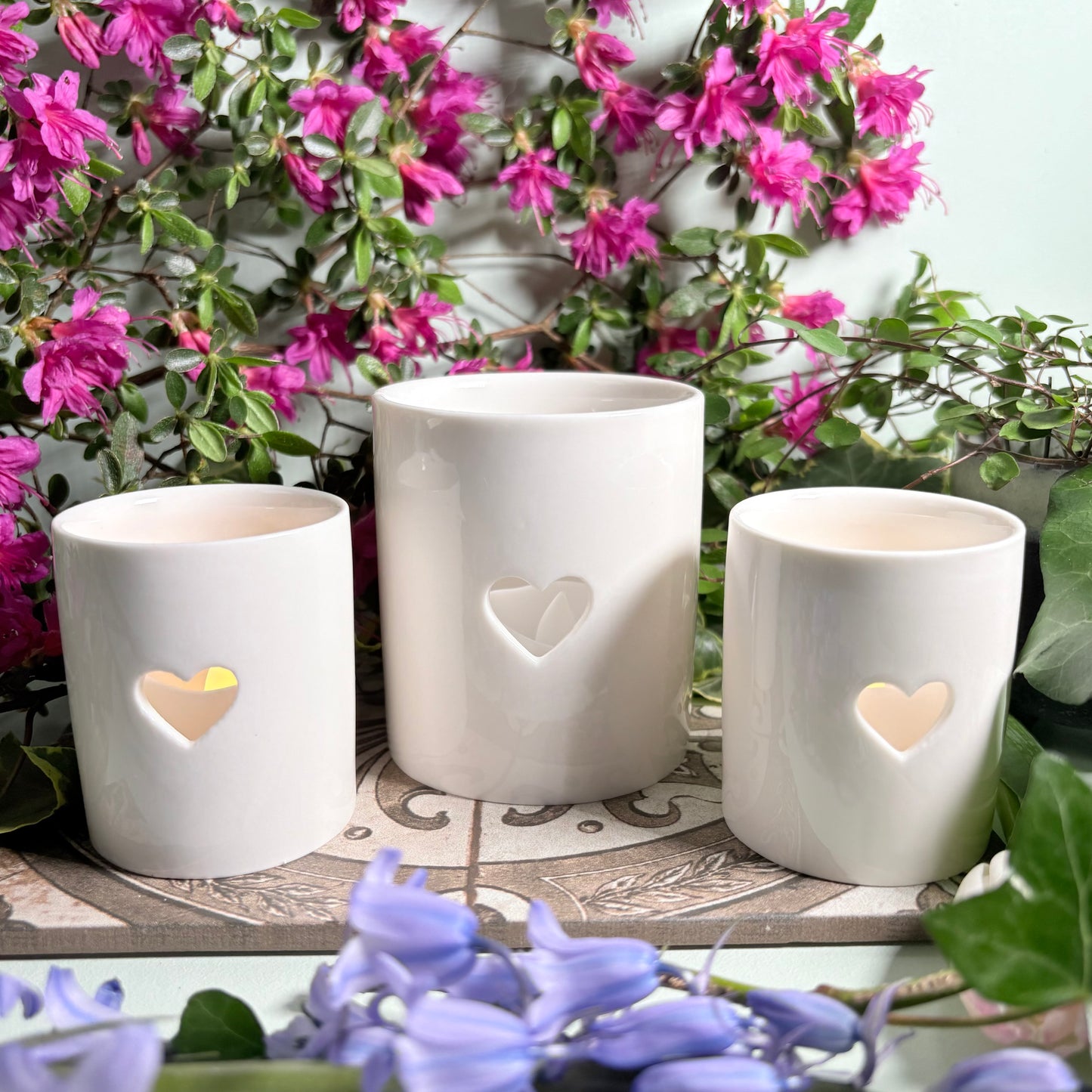 Single Heart Ceramic Tealight Holder