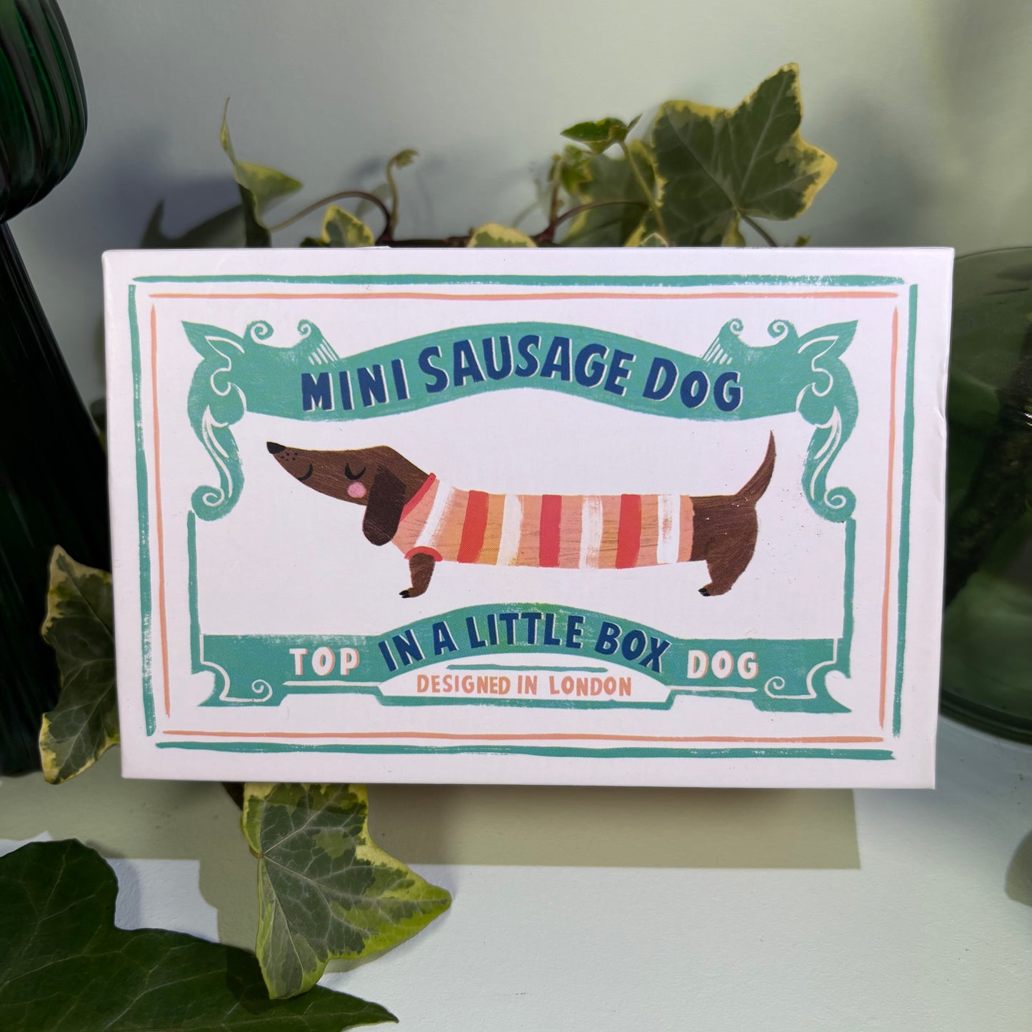 Mini Sausage Dog in Box Soft Toy