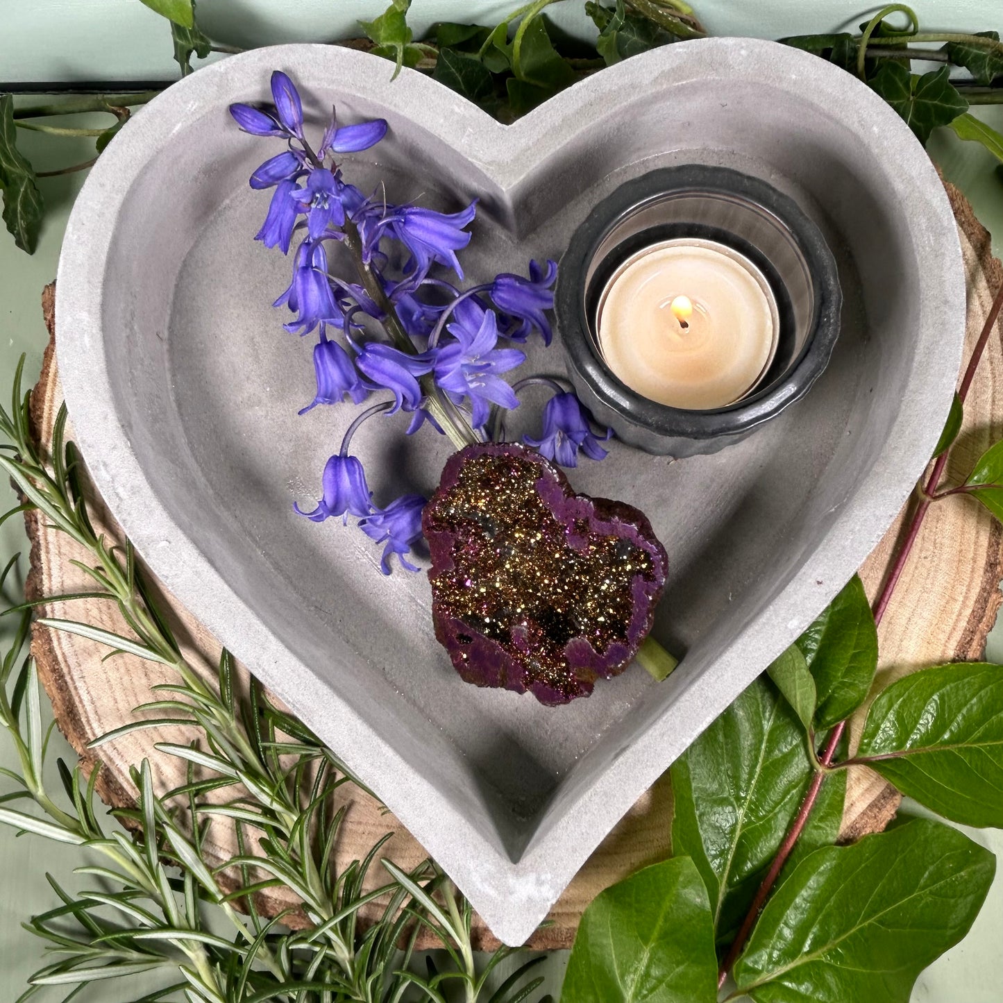 Concrete Heart Tray