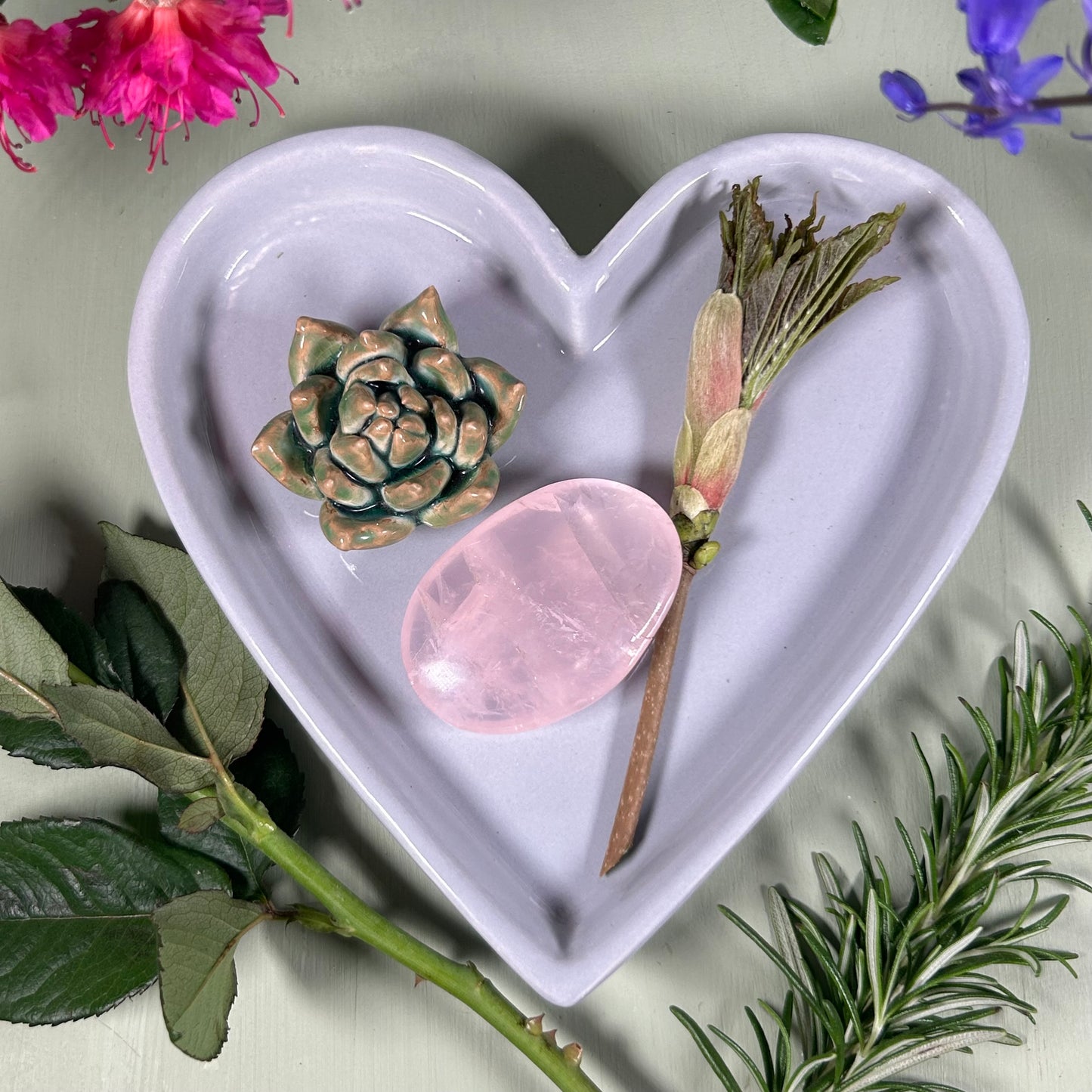 Glazed Ceramic Heart Plate