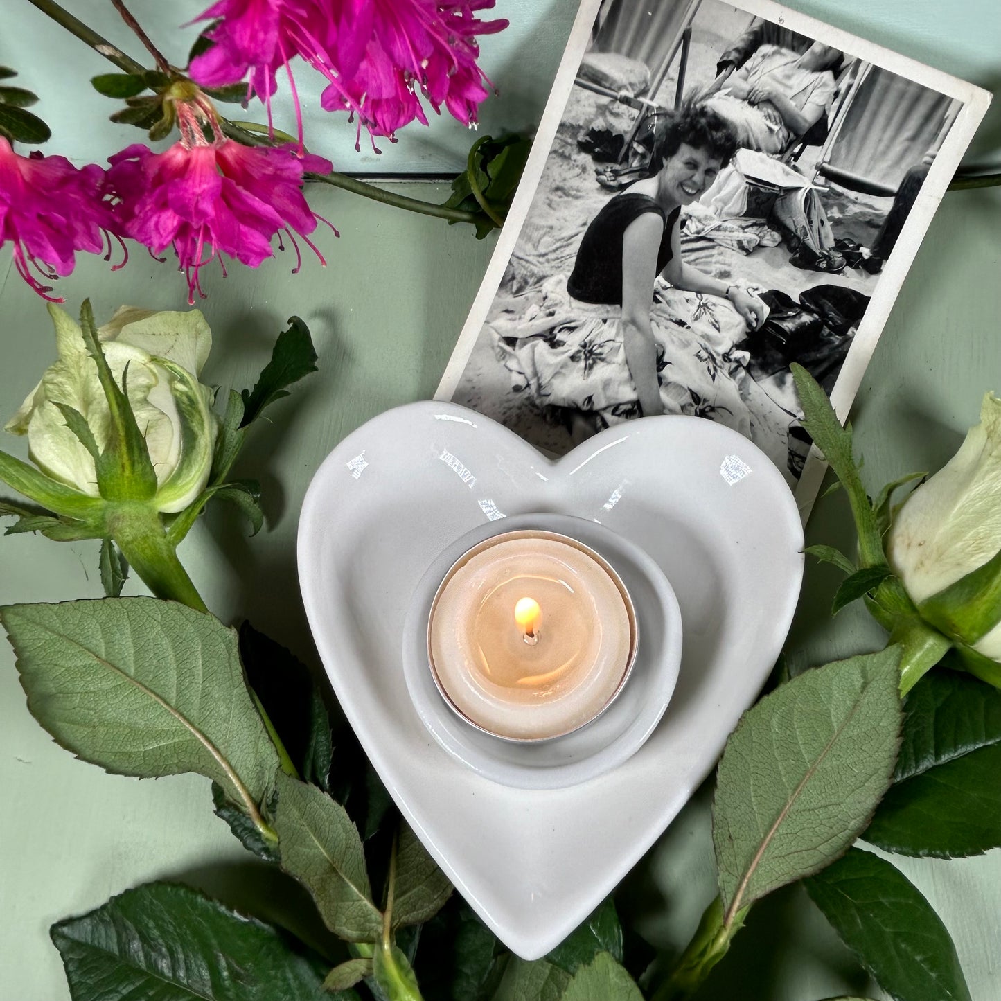 Ceramic Heart Tealight Holder