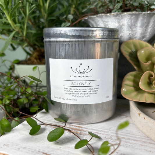 So Lovely 200ml Tin Candle