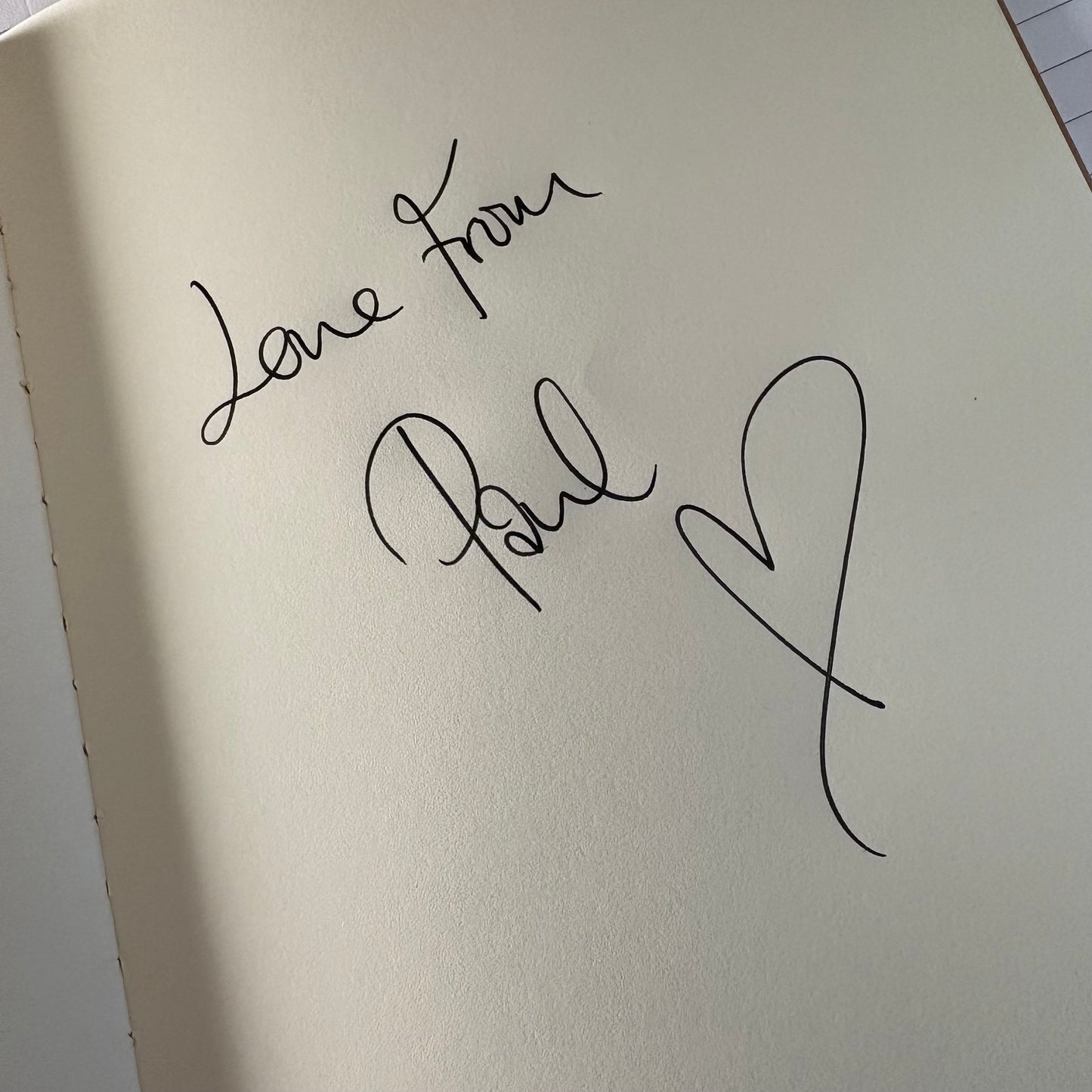Love From Paul A5 Hand Finished Heart Notebook (Unlined)