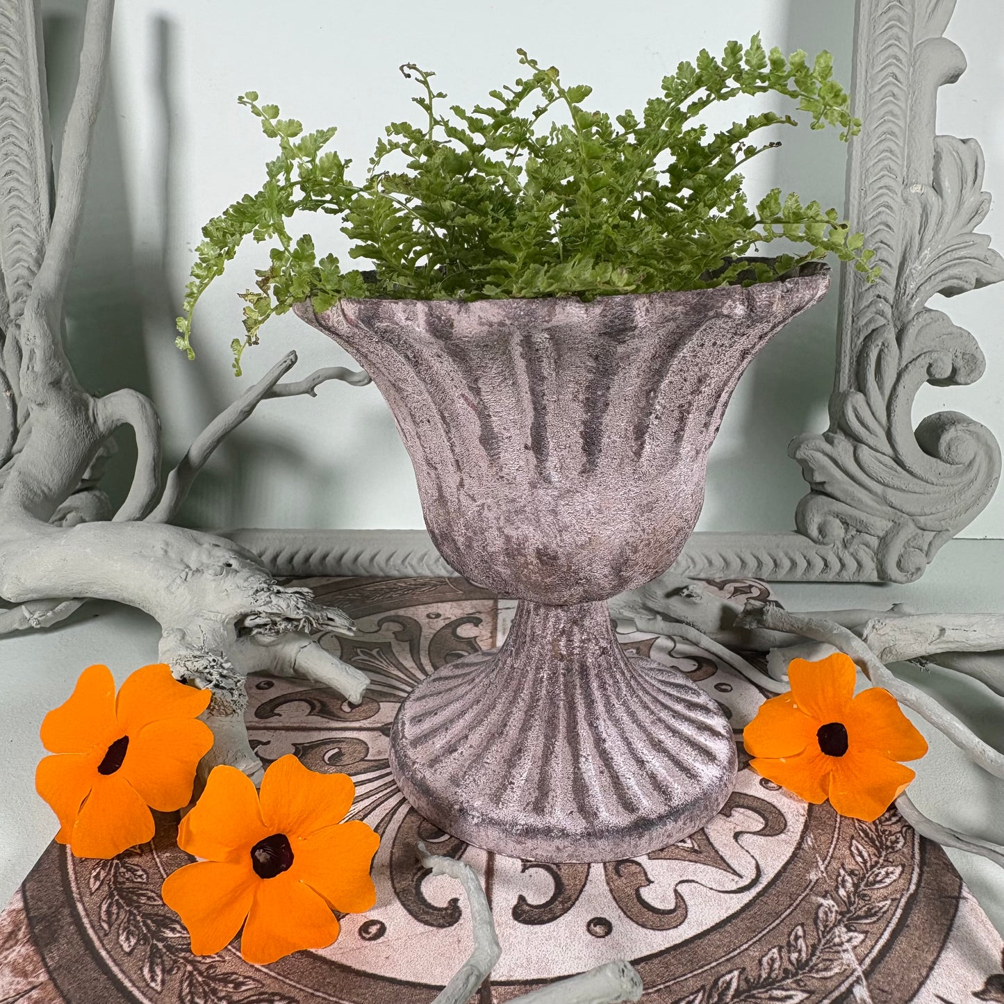 Grail Antique Look Metal Planter