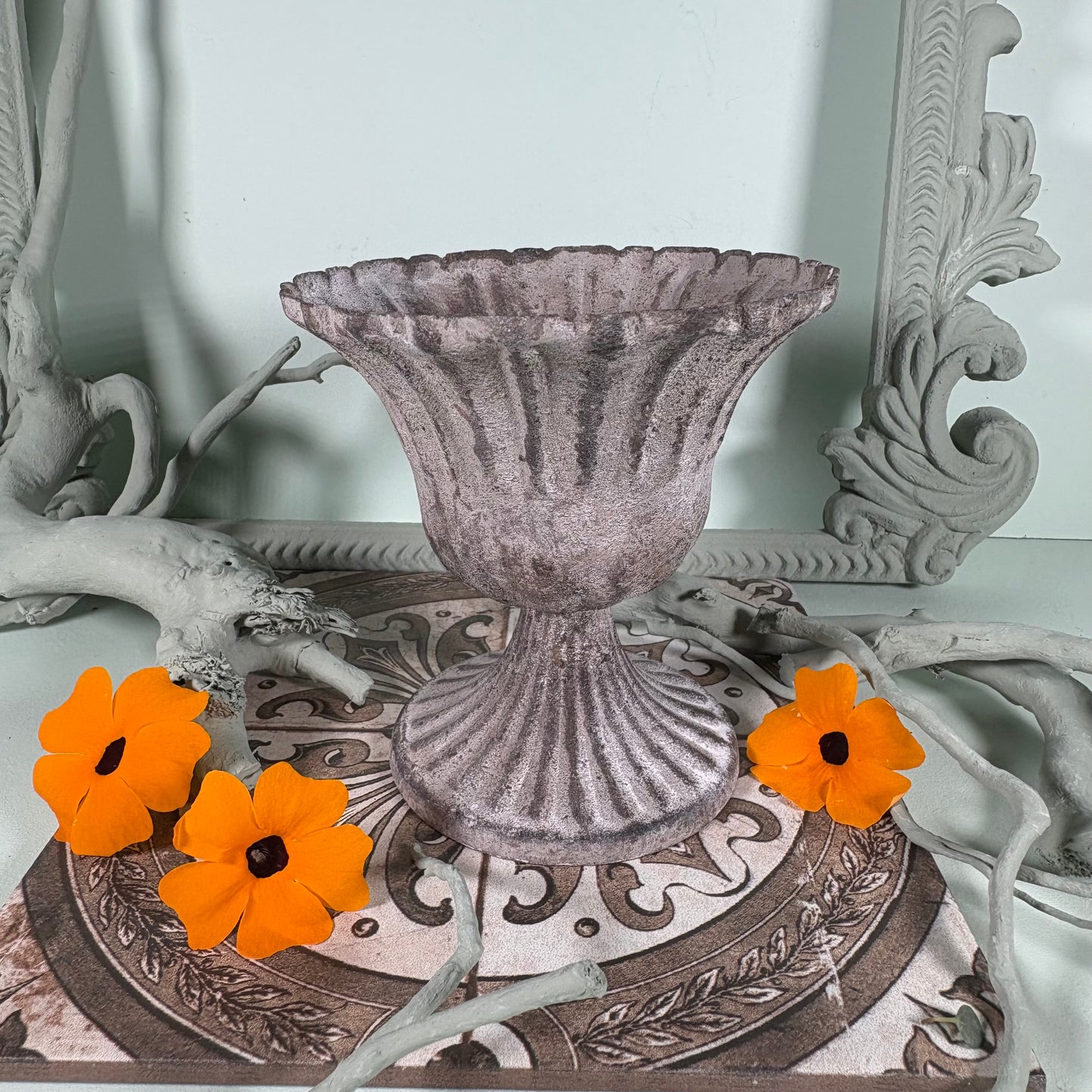 Grail Antique Look Metal Planter