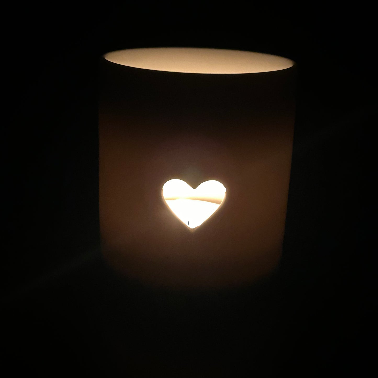 Single Heart Ceramic Tealight Holder