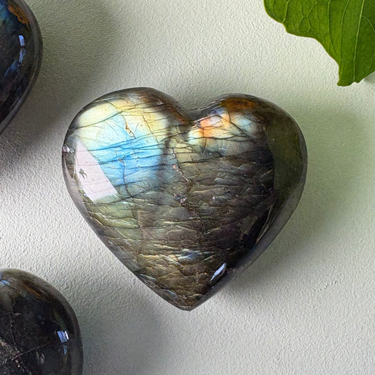 Labradorite Crystal Heart