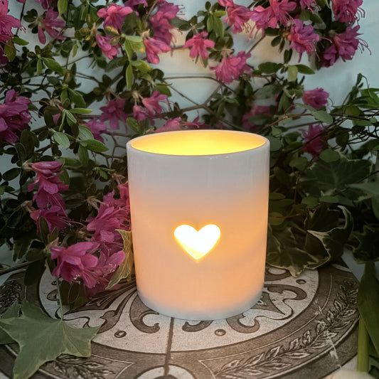 Single Heart Ceramic Tealight Holder