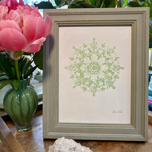 Osborne Rose A5 Screen Print - Fresh Green (Unframed)