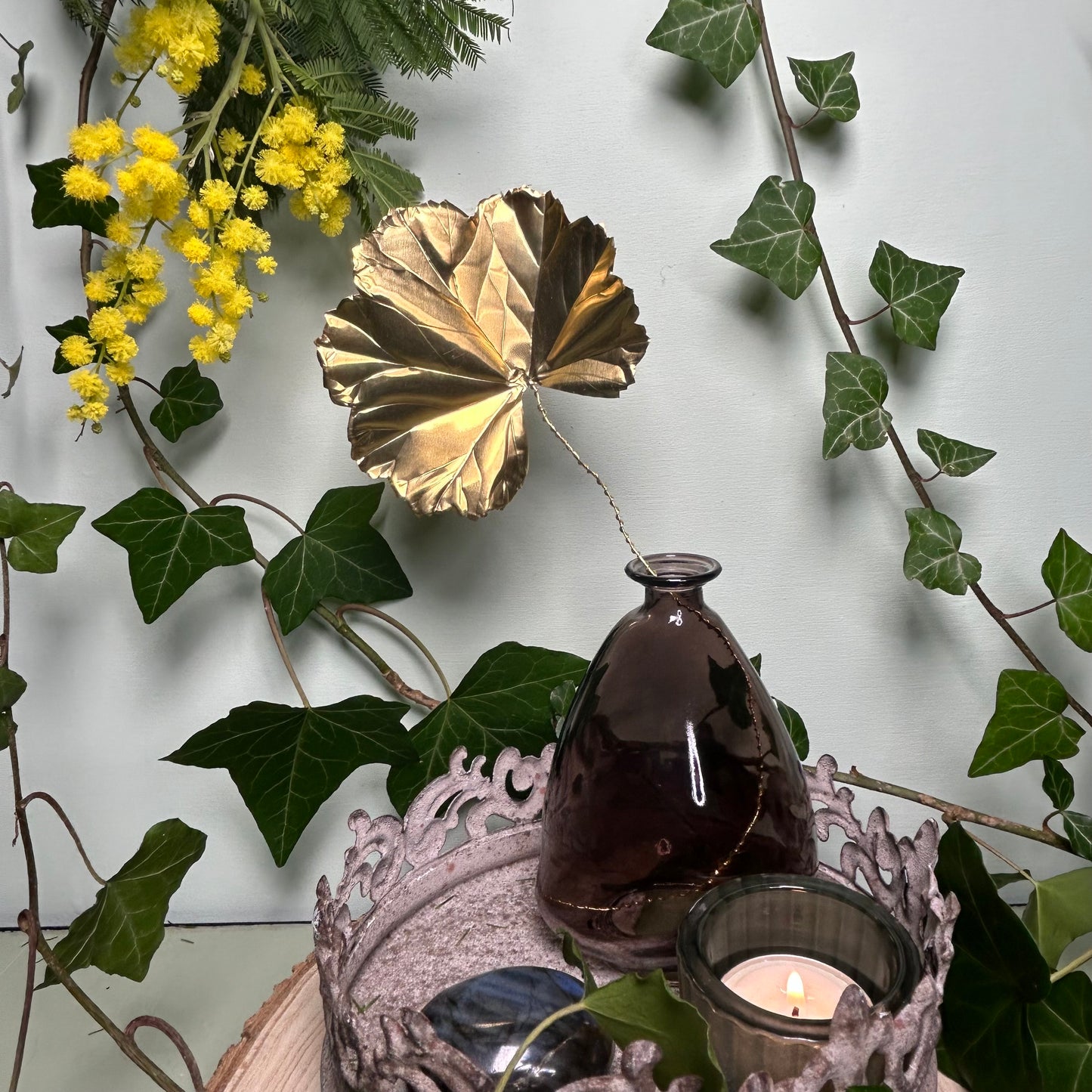 Geranium Leaf Metal Botanic